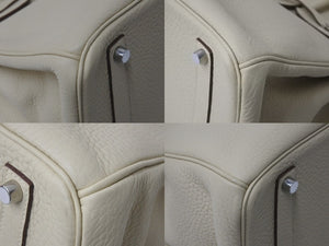 新品同様 HERMES エルメス BIRKIN バーキン35 ハンドバッグ トゴ パーシュマン シルバー金具 □M刻印 中古 4b001694