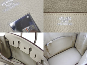 新品同様 HERMES エルメス BIRKIN バーキン35 ハンドバッグ トゴ パーシュマン シルバー金具 □M刻印 中古 4b001694