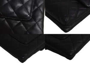 極美品 CHANEL シャネル ポーチ ショルダーバッグ カンボンライン 9番台 ココマーク ブラック ホワイト 中古 4b001697