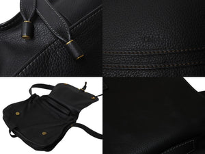 極美品 Chloe クロエ Marcie マーシー ショルダーバッグ 2WAY ハンドバッグ ブラック レザー 3S0917 ゴールド金具 中古 4b001705