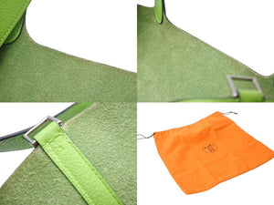 HERMES エルメス ピコタンMM ハンドバッグ アップルグリーン トリヨンクレマンス □G刻 美品 中古 4b001711