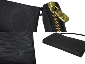 LOUIS VUITTON ルイヴィトン エピ ポシェット アクセソワ―ル 21 ハンドバッグ レザー ノワール M52952 ゴールド金具 ブラック 美品 中古 4b001714