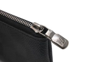 極美品 LOUIS VUITTON ルイヴィトン ポシェット クレ コインケース N60155 ダミエ グラフィット ブラック 中古 4b001718
