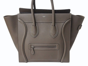 極美品 CELINE セリーヌ ハンドバッグ ラゲージ ファントム S-AI-4159 ベージュ レザー イタリア製 シルバー金具 中古 4b001727