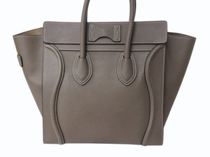 極美品 CELINE セリーヌ ハンドバッグ ラゲージ ファントム S-AI-4159 ベージュ レザー イタリア製 シルバー金具 中古 4b001727