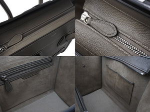 極美品 CELINE セリーヌ ハンドバッグ ラゲージ ファントム S-AI-4159 ベージュ レザー イタリア製 シルバー金具 中古 4b001727