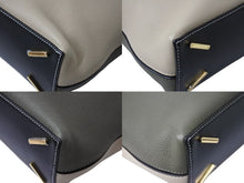 Load image into Gallery viewer, 極美品 LOEWE ロエベ 2WAYハンドバッグ Tバケットスモール ソフトグレインドカーフレザー サンド ブラック ゴールド 美品 中古 4b001731