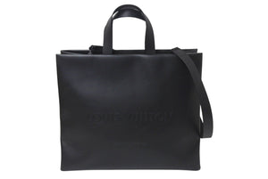新品未使用 LOUISVUITTON ルイヴィトン ショッパートートMM トートバッグ M13979 ブラック カウハイドレザー マッドブラック金具 中古 4b001739