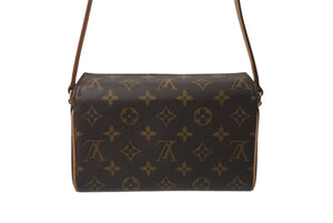 極美品 LOUIS VUITTON ルイヴィトン ハンドバッグ レシタル モノグラムキャンバス M51900 ゴールド金具 ブラウン 中古 4b001744