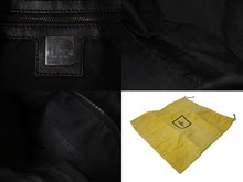 Load image into Gallery viewer, FENDI フェンディ ズッキーノ マンマバケット キャンバス ワンショルダーバッグ ブラック シルバー金具 8BR001 美品 中古 4b001745