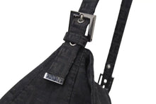 Load image into Gallery viewer, FENDI フェンディ ズッキーノ マンマバケット キャンバス ワンショルダーバッグ ブラック シルバー金具 8BR001 美品 中古 4b001745