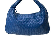 Load image into Gallery viewer, BOTTEGA VENETA ボッテガヴェネタ イントレチャート ホーボー ハンドバッグ レザー ブルー ワンショルダー 美品 中古 4b001752