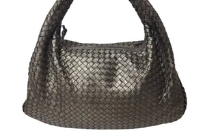 BOTTEGA VENETA ボッテガヴェネタ イントレチャート ホーボー ハンドバッグ レザー ゴールド ワンショルダー 美品 中古 4b001753