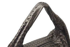 BOTTEGA VENETA ボッテガヴェネタ イントレチャート ホーボー ハンドバッグ レザー ゴールド ワンショルダー 美品 中古 4b001753