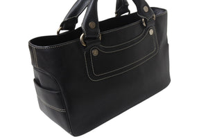 CELINE セリーヌ OLDCELINE オールドセリーヌ ブギーバッグ ハンドバッグ ショルダーバッグ レザー ブラック 美品 中古 4b001756