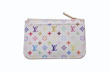 Load image into Gallery viewer, LOUIS VUITTON ルイヴィトン ポシェットクレ コインケース 村上隆 モノグラムマルチカラー ホワイト M93734 良品 中古 4b001760