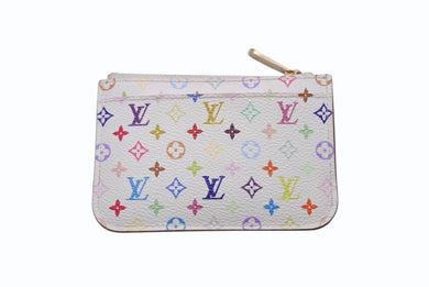 LOUIS VUITTON ルイヴィトン ポシェットクレ コインケース 村上隆 モノグラムマルチカラー ホワイト M93734 良品 中古 4b001760