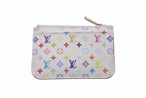 LOUIS VUITTON ルイヴィトン ポシェットクレ コインケース 村上隆 モノグラムマルチカラー ホワイト M93734 良品 中古 4b001760