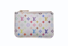 Load image into Gallery viewer, LOUIS VUITTON ルイヴィトン ポシェットクレ コインケース 村上隆 モノグラムマルチカラー ホワイト M93734 良品 中古 4b001760