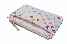 Load image into Gallery viewer, LOUIS VUITTON ルイヴィトン ポシェットクレ コインケース 村上隆 モノグラムマルチカラー ホワイト M93734 良品 中古 4b001760