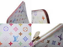 Load image into Gallery viewer, LOUIS VUITTON ルイヴィトン ポシェットクレ コインケース 村上隆 モノグラムマルチカラー ホワイト M93734 良品 中古 4b001760
