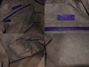 BOTTEGAVENETA ボッテガヴェネタ ハンドバッグ パープル レザー ブラック金具 美品 中古 4b001769