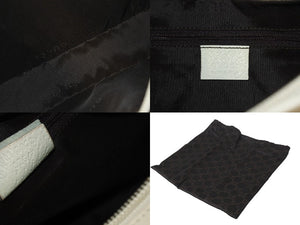 極美品 GUCCI グッチ チェーンショルダーバッグ 001 3873 3754 キャンバス レザー ベージュ ホワイト 中古 4b001770