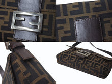 Load image into Gallery viewer, FENDI フェンディ マンマバケット ワンショルダーバッグ 26424 ズッカ柄 ブラウン キャンバス レザー シルバー金具 美品 中古 4b001773