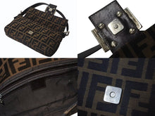 Load image into Gallery viewer, FENDI フェンディ マンマバケット ワンショルダーバッグ 26424 ズッカ柄 ブラウン キャンバス レザー シルバー金具 美品 中古 4b001773