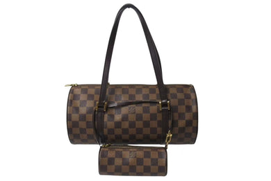 LOUIS VUITTON ルイヴィトン ハンドバッグ パピヨン30 ダミエキャンバス N51303 ブラウン ゴールド金具 良品 中古 4b001774