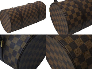 LOUIS VUITTON ルイヴィトン ハンドバッグ パピヨン30 ダミエキャンバス N51303 ブラウン ゴールド金具 良品 中古 4b001774