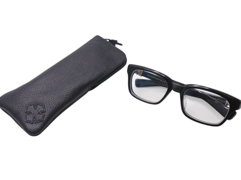 CHROME HEARTS クロムハーツ FOTI H.T.2 フォティ メガネ 18KGP プラスチック ブラック ゴールド サイズ54◻︎20 美品 中古 4b001785