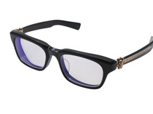 Load image into Gallery viewer, CHROME HEARTS クロムハーツ FOTI H.T.2 フォティ メガネ 18KGP プラスチック ブラック ゴールド サイズ54◻︎20 美品 中古 4b001785