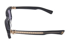 Load image into Gallery viewer, CHROME HEARTS クロムハーツ FOTI H.T.2 フォティ メガネ 18KGP プラスチック ブラック ゴールド サイズ54◻︎20 美品 中古 4b001785