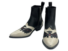 Load image into Gallery viewer, GOLDEN GOOSE ゴールデングース Sunset Flowers アンクルブーツ ウエスタン 本革 ホワイト ブラック サイズ 42 良品 中古 4b001787