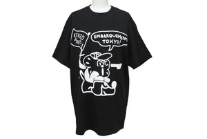 極美品 KENZO ケンゾー EMBARQUEMENT TOKYO 半袖Ｔシャツ BOKE Boy Travels FD55TS4434SY ブラック ホワイト サイズS 中古 4b001788 