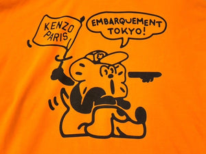 極美品 KENZO ケンゾー BOKE BOY TRAVELS プルオーバー フーディー パーカー 23SS FD52TS0324SE オレンジ サイズM 中古 4b001789