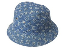 Load image into Gallery viewer, LOUIS VUITTON ルイヴィトン バケットハット・モノグラム エッセンシャル M78772 ブルー モノグラムキャンバス 美品 中古 4b001792