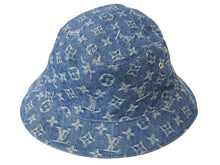 Load image into Gallery viewer, LOUIS VUITTON ルイヴィトン バケットハット・モノグラム エッセンシャル M78772 ブルー モノグラムキャンバス 美品 中古 4b001792