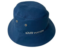 Load image into Gallery viewer, LOUIS VUITTON ルイヴィトン バケットハット・モノグラム エッセンシャル M78772 ブルー モノグラムキャンバス 美品 中古 4b001792