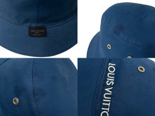 Load image into Gallery viewer, LOUIS VUITTON ルイヴィトン バケットハット・モノグラム エッセンシャル M78772 ブルー モノグラムキャンバス 美品 中古 4b001792