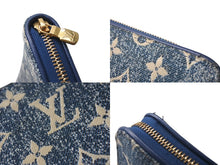 Load image into Gallery viewer, LOUIS VUITTON ルイヴィトン ジッピーウォレット 長財布 モノグラムジャガードデニム M81226 ブルー ゴールド金具 美品 中古 4b001793