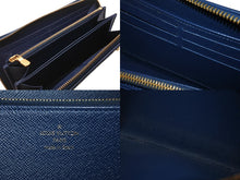 Load image into Gallery viewer, LOUIS VUITTON ルイヴィトン ジッピーウォレット 長財布 モノグラムジャガードデニム M81226 ブルー ゴールド金具 美品 中古 4b001793