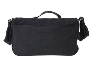PRADA プラダ ショルダーバッグ ハンドバッグ 2way アントラチーテシェットランド 99AW B9475 ウール ファー シルバー金具 美品 中古 4B001800