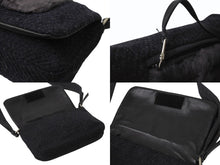 Load image into Gallery viewer, PRADA プラダ ショルダーバッグ ハンドバッグ 2way アントラチーテシェットランド 99AW B9475 ウール ファー シルバー金具 美品 中古 4B001800