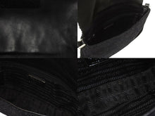 Load image into Gallery viewer, PRADA プラダ ショルダーバッグ ハンドバッグ 2way アントラチーテシェットランド 99AW B9475 ウール ファー シルバー金具 美品 中古 4B001800
