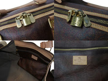 Load image into Gallery viewer, ETRO エトロ ボストンバッグ ショルダーバッグ 2WAY 1008490 ペイズリー柄 総柄 ブラウン レザー ゴールド金具 美品 中古 4b001801