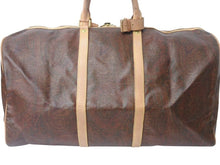 Load image into Gallery viewer, ETRO エトロ ボストンバッグ ショルダーバッグ 2WAY 1008490 ペイズリー柄 総柄 ブラウン レザー ゴールド金具 美品 中古 4b001801
