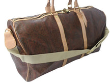 Load image into Gallery viewer, ETRO エトロ ボストンバッグ ショルダーバッグ 2WAY 1008490 ペイズリー柄 総柄 ブラウン レザー ゴールド金具 美品 中古 4b001801