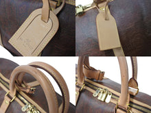 Load image into Gallery viewer, ETRO エトロ ボストンバッグ ショルダーバッグ 2WAY 1008490 ペイズリー柄 総柄 ブラウン レザー ゴールド金具 美品 中古 4b001801